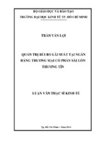 Quản trị rủi ro lãi suất tại ngân hàng thương mại cổ phần sài gòn thương tín