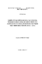 Luận án nghiên cứu đặc điểm lâm sàng, cận lâm sàng, tính kháng kháng sinh, gen kháng thuốc của staphylococcus aureus và escherichia coli ở bệnh nhân nhiễm khuẩn huyết