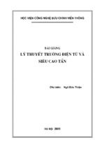 003_bcvt.bài giảng lý thuyết trường điện tử và siêu cao tần   ngô đức thiện, 157 trang min