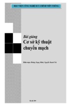 001_bcvt.bài giảng cơ sở kỹ thuật chuyển mạch   hoàng trọng minh & nguyễn thanh trà, 133 trang min