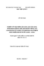 Nghiên cứu đặc điểm lâm sàng, cận lâm sàng, tính kháng kháng sinh, gen kháng thuốc của staphylococcus aureus và escherichia coli ở bệnh nhân nhiễm khuẩn huyết (tt)