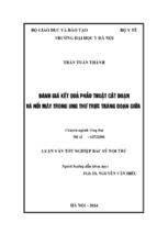 đánh giá kết quả phẫu thuật cắt đoạn và nối máy trong ung thư trực tràng đoạn giữa