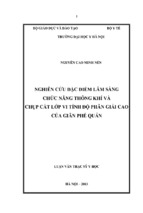 Nghiên cứu đặc điểm lâm sang chức năng thông khí và chụp cắt lớp vi tính độ phân giải cao của giãn phế quản