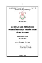 đặc điểm lâm sàng, yếu tố liên quan và hiệu quả điều trị bệnh chốc bằng cefixim kết hợp với fucidin