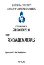 Vật liệu phân hủy sinh học - Vật liệu tái tạo - Renewable Materials