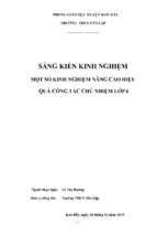 Skkn một số kinh nghiệm nâng cao hiệu quả công tác chủ nhiệm lớp 6