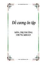 đề cương ôn tập môn thị trường chứng khoán