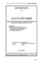 Xây dựng mô hình quản lý cơ sở dữ liệu hóa đơn tiền điện, thực hiện chương trình quản lý hệ thống trên oracle   luận văn, đồ án, đề tài tốt nghiệp