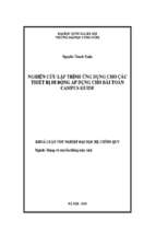 Nghiên cứu lập trình ứng dụng cho các thiết bị di động áp dụng cho bài toán campus guide   luận văn, đồ án, đề tài tốt nghiệp