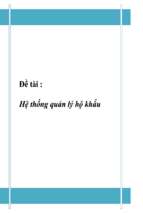 Hệ thống quản lý hộ khẩu   luận văn, đồ án, đề tài tốt nghiệp