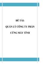 đề tài quản lý công ty phần cứng máy tính   luận văn, đồ án, đề tài tốt nghiệp