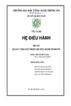 Hệ điều hành   quản lý bộ nhớ trong hệ điều hành windows   luận văn, đồ án, đề tài tốt nghiệp