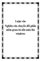 Nghiên cứu chuyển đổi phần mềm grass từ nền unix lên windows   luận văn, đồ án, đề tài tốt nghiệp