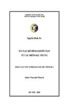 Khóa luận tái tạo mô hình khuôn mặt từ các điểm đặc trưng   luận văn, đồ án, đề tài tốt nghiệp