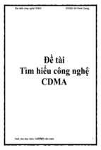 Tìm hiểu công nghệ cdma   luận văn, đồ án, đề tài tốt nghiệp