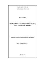 Khóa luận phòng chống tấn công từchối dịch vụ phân tán vào các website   luận văn, đồ án, đề tài tốt nghiệp