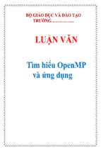 Luận văn tìm hiểu openmp và ứng dụng   luận văn, đồ án, đề tài tốt nghiệp
