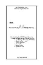 đề tài tiếp cận dạy học ứng dụng các thiết bị hiện đại, luận văn tốt nghiệp đại học, thạc sĩ, đồ án,tiểu luận tốt nghiệp