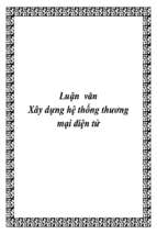 Luận văn xây dựng hệ thống thương mại điện tử   luận văn, đồ án, đề tài tốt nghiệp