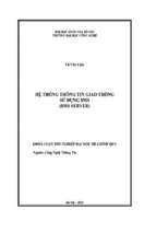 Khóa luận hệ thống thông tin giao thông sử dụng sms (sms server)   luận văn, đồ án, đề tài tốt nghiệp
