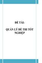 đề tài quản lý đề thi tốt nghiệp   luận văn, đồ án, đề tài tốt nghiệp