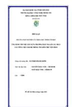 ứng dụng vào việc xây dựng phương pháp trả lời các truy vấn tiếng việt cho hệ thống tìm kiếm thư viện phim   luận văn, đồ án, đề tài tốt nghiệp