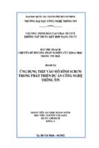 đề tài ứng dụng triz vào mô hình scrum trong phát triển dự án công nghệ thông tin   luận văn, đồ án, đề tài tốt nghiệp