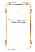 đề tài quản lý cán bộ nhân viên trường trung học cơ nguyễn du   luận văn, đồ án, đề tài tốt nghiệp
