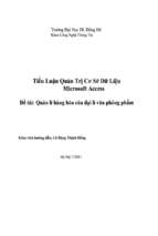 Quản trị cơ sở dữ liệu microsoft access   quản lí hàng hóa của đại lí văn phòng phẩm   luận văn, đồ án, đề tài tốt nghiệp
