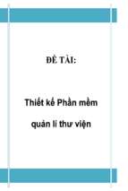 đề tài thiết kế phần mềm quản lí thư viện   luận văn, đồ án, đề tài tốt nghiệp
