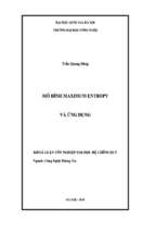 Mô hình maximum entropy và ứng dụng   luận văn, đồ án, đề tài tốt nghiệp