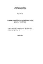 Workflow và ứng dụng vào bài toán quản lý giao việc   luận văn, đồ án, đề tài tốt nghiệp