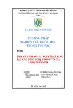 đề tài triz và áp dụng các nguyên lý sáng tạo vào công nghệ thông tin gia công phần mềm   luận văn, đồ án, đề tài tốt nghiệp