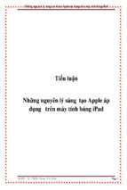 Tiểu luận những nguyên lý sáng tạo apple áp dụng trên máy tính bảng ipad   luận văn, đồ án, đề tài tốt nghiệp