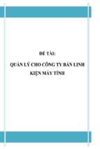 đề tài quản lý cho công ty bán linh kiện máy tính   luận văn, đồ án, đề tài tốt nghiệp