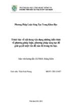 đề tài trình bày về nội dung vận dụng những kiến thức về phương pháp luận, phương pháp sáng tạo để giải quyết một vấn đề nào đó trong tin học   luận văn, đồ án, đề tài tốt nghiệp