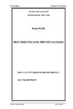 Khóa luận phát triển ứng dụng trên nền facebook   luận văn, đồ án, đề tài tốt nghiệp