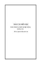 Phân tích và thiết kế hệ thống thông tin   đề tài_ quản lư điểm sinh viên   luận văn, đồ án, đề tài tốt nghiệp