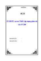 đề tài s7 200 pc access thiết lập mạng giám sát của s7 200   luận văn, đồ án, đề tài tốt nghiệp