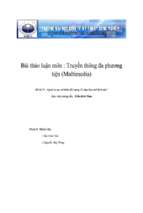 đề tài truyền thông đa phương tiện (multimedia)   luận văn, đồ án, đề tài tốt nghiệp