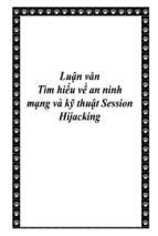 Luận văn tìm hiểu về an ninh mạng và kỹ thuật session hijacking   luận văn, đồ án, đề tài tốt nghiệp