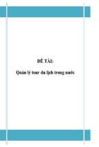 đề tài quản lý tour du lịch trong nước   luận văn, đồ án, đề tài tốt nghiệp