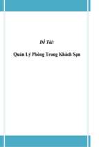 đề tài quản lý phòng trong khách sạn   luận văn, đồ án, đề tài tốt nghiệp
