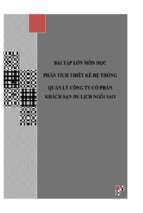 Môn phân tích thiết kế hệ thống   quản lý công ty cổ phần khách sạn du lịch ngôi sao   luận văn, đồ án, đề tài tốt nghiệp