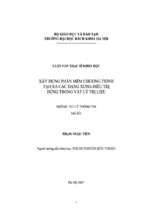 Xây dựng phần mềm chương trình tạo ra các dạng xung điều trị dùng trong vật lý trị liệu   luận văn, đồ án, đề tài tốt nghiệp