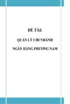 đề tài quản lý chi nhánh ngân hàng phương nam   luận văn, đồ án, đề tài tốt nghiệp