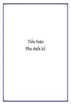 Tiểu luận pha thiết kế   luận văn, đồ án, đề tài tốt nghiệp