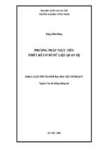 Khóa luận phương pháp thực tiễn thiết kế cơ sở dữ liệu quan hệ   luận văn, đồ án, đề tài tốt nghiệp