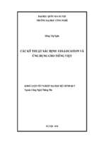 Khóa luận các kỹ thuật xác định collocation và ứng dụng cho tiếng việt   luận văn, đồ án, đề tài tốt nghiệp
