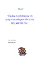 đề tài ứng dụng e   marketing trong việc quảng bá sản phẩm phần mềm kế toán misa sme